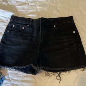 Black cut off jean shorts